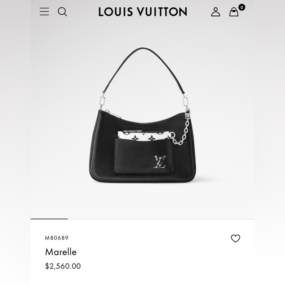 Louis Vuitton Black and Cream Shoulder Bag - Picture 2 of 3